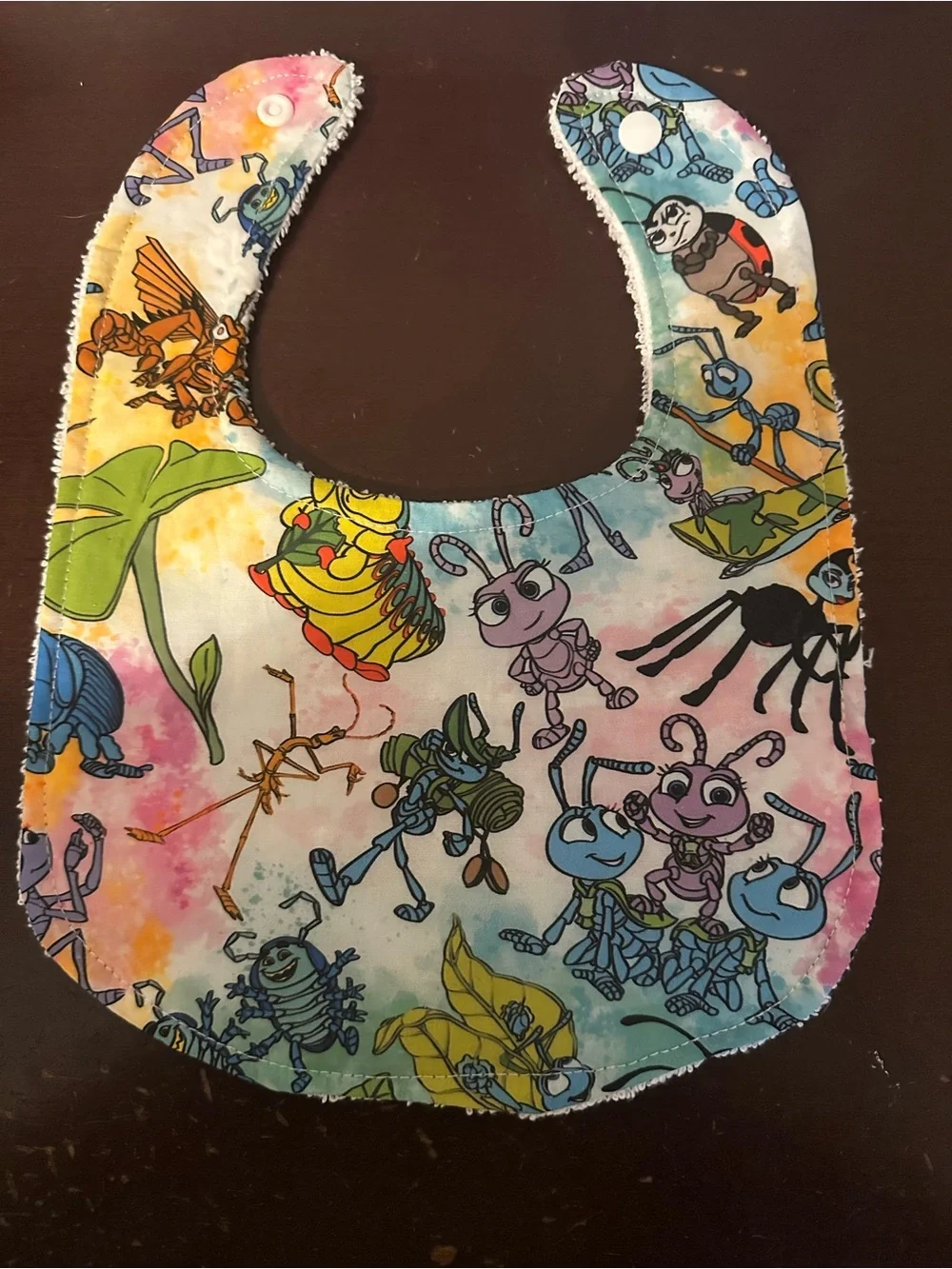 Handmade Bugs Life bib